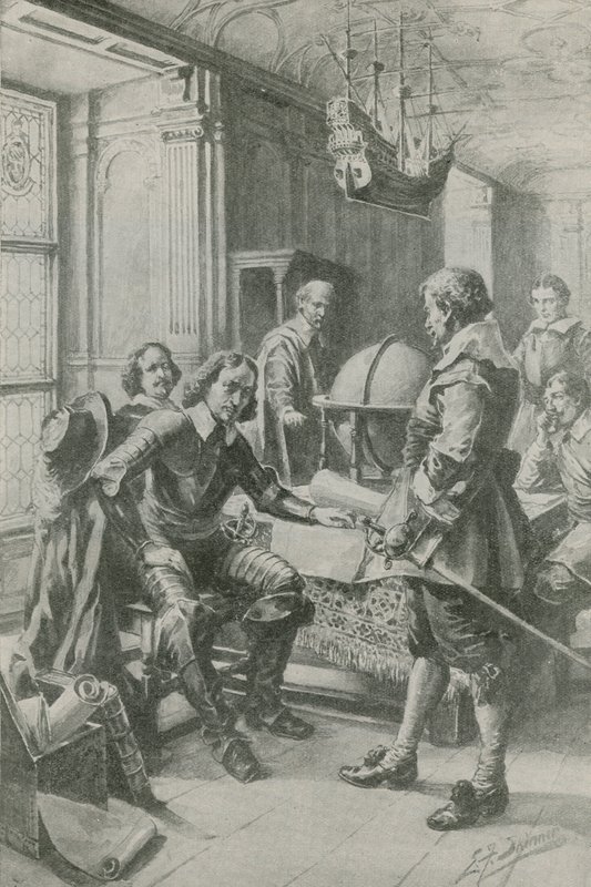 Robert Blake visita Oliver Cromwell da Edward Frederick Skinner