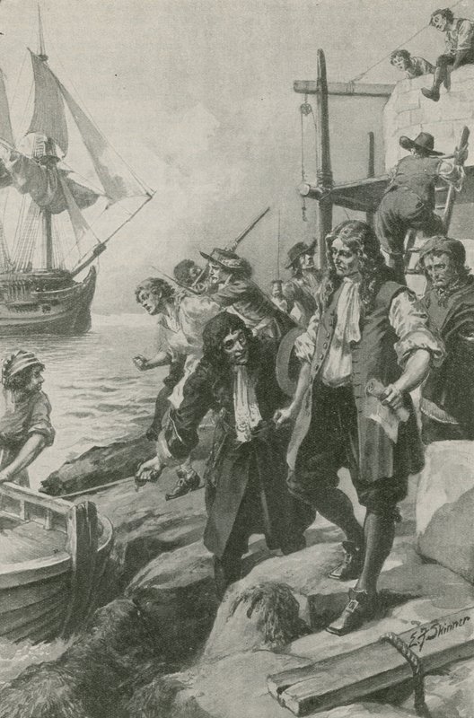 Winstanley rapito dai pirati (litografia) da Edward Frederick Skinner