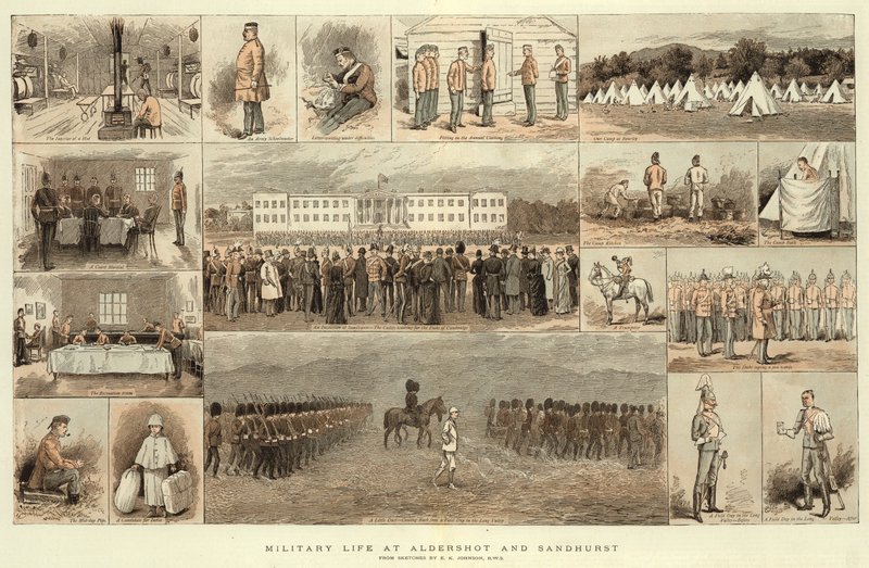 Vita militare ad Aldershot e Sandhurst da Edward Killingworth Johnson