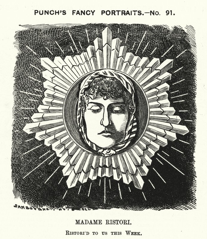 Adelaide Ristori, attrice italiana (incisione) da Edward Linley (after) Sambourne