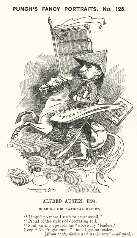 Alfred Austin, poeta inglese e redattore del National Review (incisione) da Edward Linley (after) Sambourne