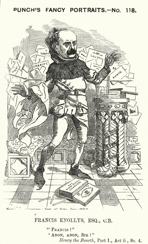 Francis Knollys, segretario privato del Principe di Galles (incisione) da Edward Linley (after) Sambourne