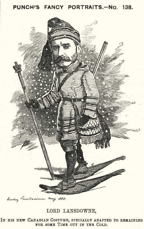 Cartone animato di Punch: Henry Petty-Fitzmaurice, 5° Marchese di Lansdowne, politico britannico e Governatore Generale del Canada (incisione) da Edward Linley (after) Sambourne