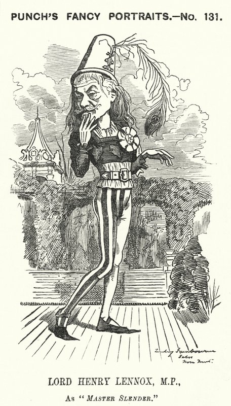 Cartone animato di Punch: Lord Henry Lennox, politico conservatore inglese da Edward Linley (after) Sambourne