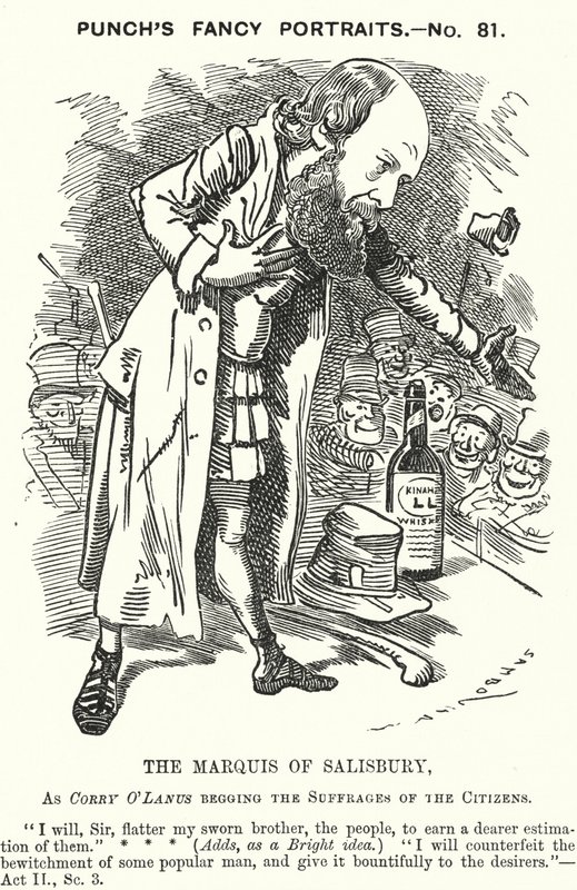 Robert Gascoyne-Cecil, 3º Marchese di Salisbury, politico conservatore inglese (incisione) da Edward Linley (after) Sambourne