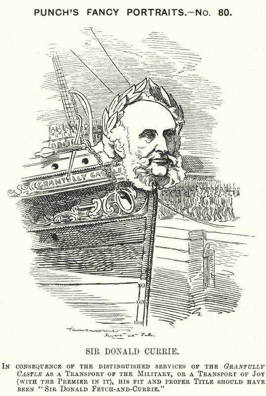 Sir Donald Currie, armatore, politico e filantropo scozzese (incisione) da Edward Linley (after) Sambourne