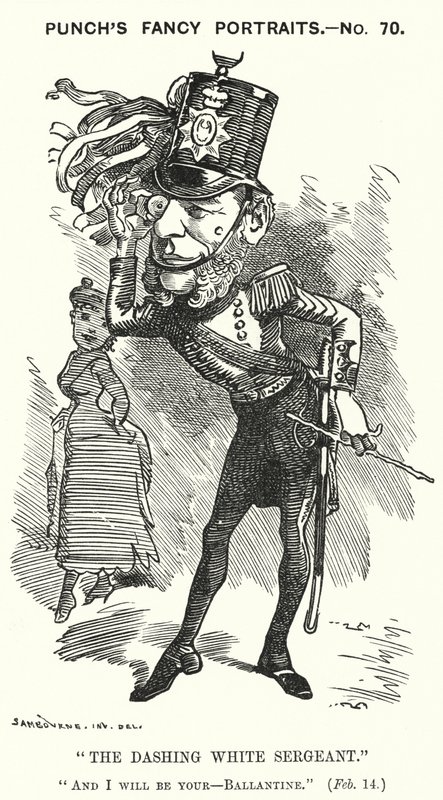 Cartone animato di Punch: William Ballantine, Serjeant-at-Law inglese da Edward Linley (after) Sambourne