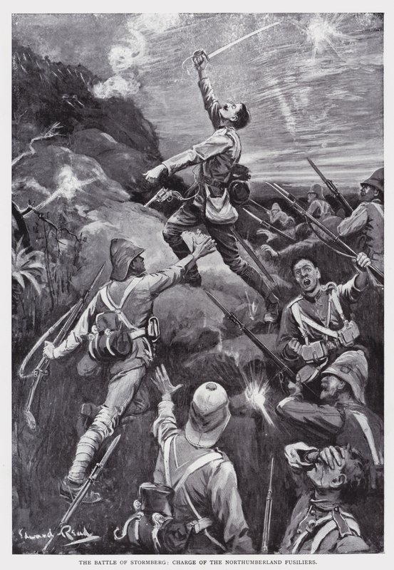 La battaglia di Stormberg, carica dei Northumberland Fusiliers da Edward Read