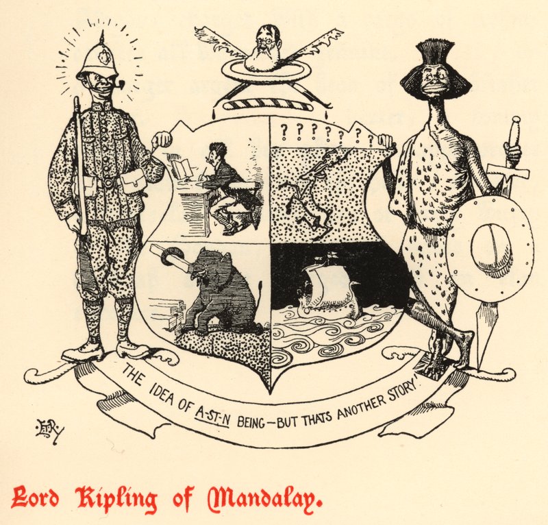 Lord Kipling di Mandalay (incisione) da Edward Tennyson Reed