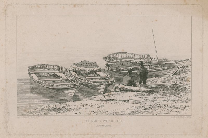 Wherries del Tamigi da Edward William Cooke