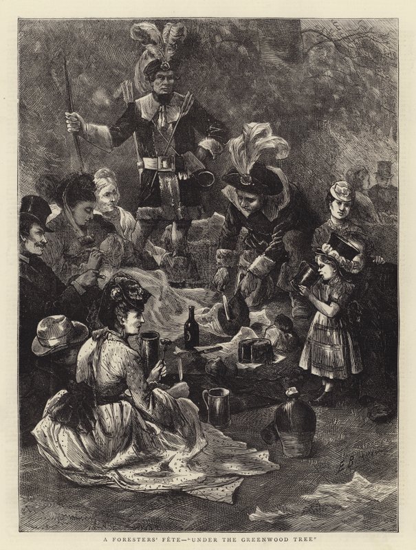 Una festa dei boscaioli, sotto l