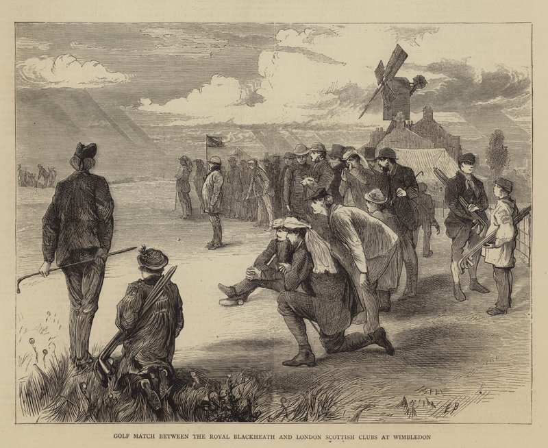 Partita di golf tra i club Royal Blackheath e London Scottish a Wimbledon da Edwin Buckman