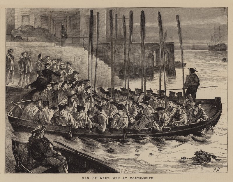 Uomini di guerra a Portsmouth da Edwin Buckman