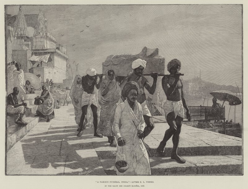 Il funerale di un fakiro, India da Edwin Lord Weeks