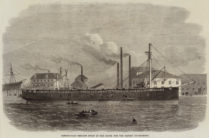 Fregata corazzata costruita nel Clyde per il governo danese da Edwin Weedon