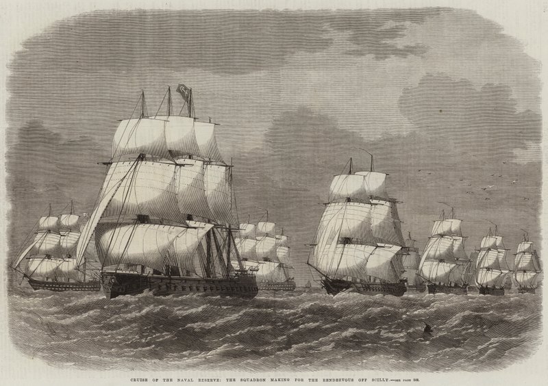 Crociera della Riserva Navale, lo Squadrone si dirige verso il punto di incontro al largo di Scilly da Edwin Weedon