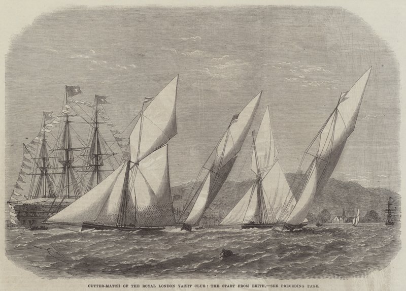 Gara di cutter del Royal London Yacht Club, la partenza da Erith da Edwin Weedon