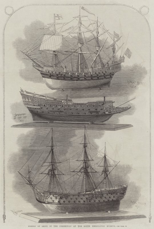 Modelli di navi nella collezione del South Kensington Museum da Edwin Weedon