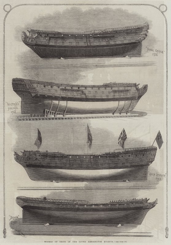 Modelli di navi nel Museo di South Kensington da Edwin Weedon