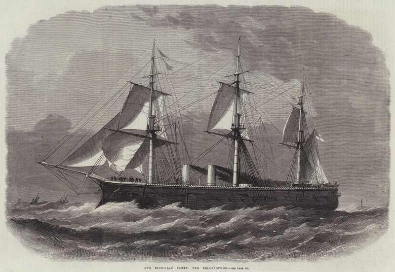 La nostra flotta corazzata, il Bellerophon da Edwin Weedon