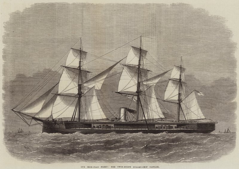 La nostra flotta corazzata, la nave a doppia elica Captain da Edwin Weedon