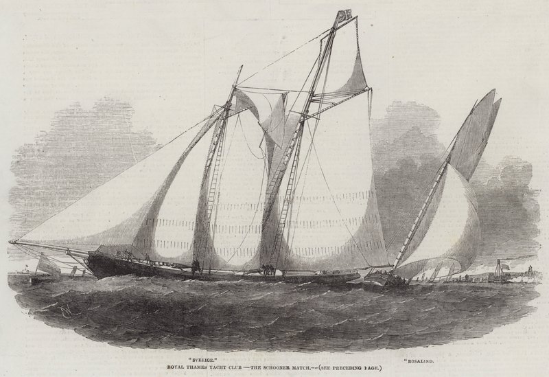 Royal Thames Yacht Club, la Gara degli Schooner da Edwin Weedon