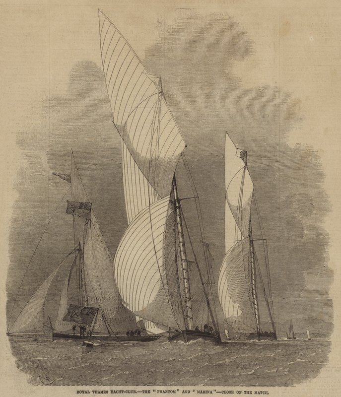 Royal Thames Yacht-Club, il Phantom e la Marina, fine della gara da Edwin Weedon