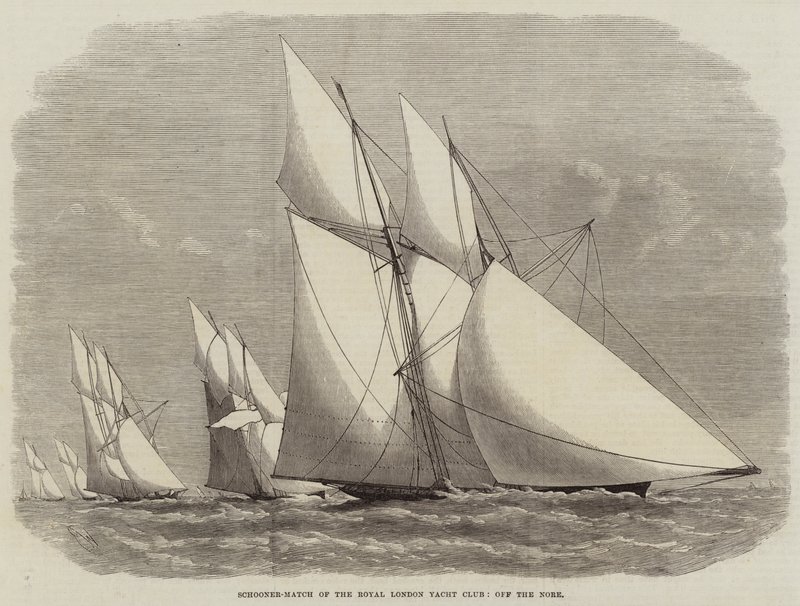 Regata di schooner del Royal London Yacht Club, al largo del Nore da Edwin Weedon