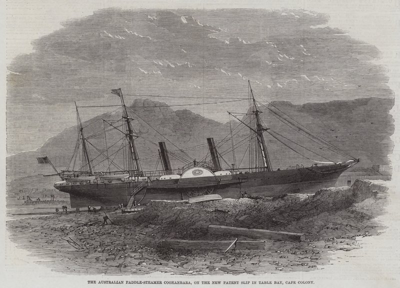 Il Piroscafo Australiano Coonanbara, sul Nuovo Scalo Brevettato a Table Bay, Colonia del Capo da Edwin Weedon