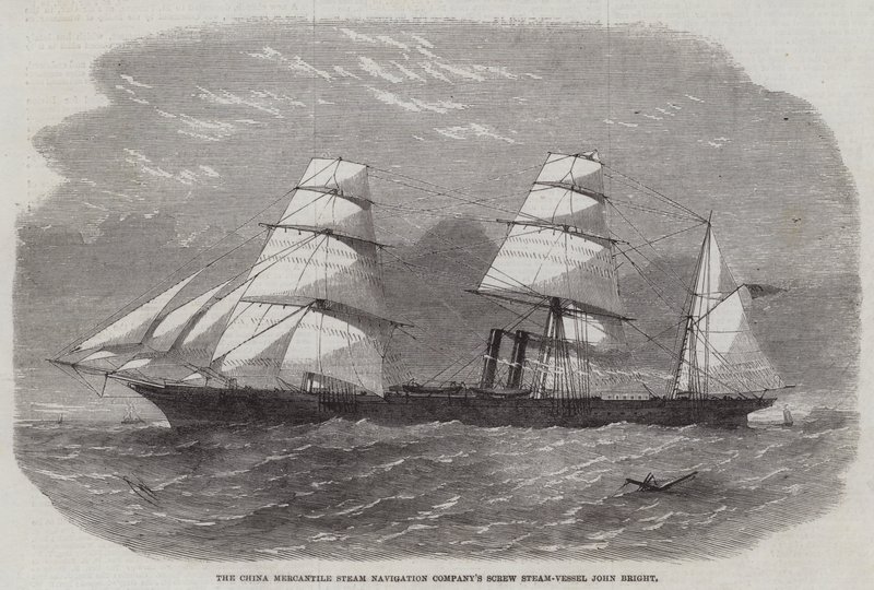 Vapore a vite della China Mercantile Steam Navigation Company John Bright da Edwin Weedon