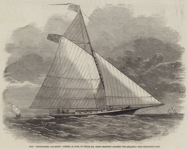 Il cutter Cristoforo Colombo, 45 tonnellate, con cui il signor Webb ha recentemente attraversato l