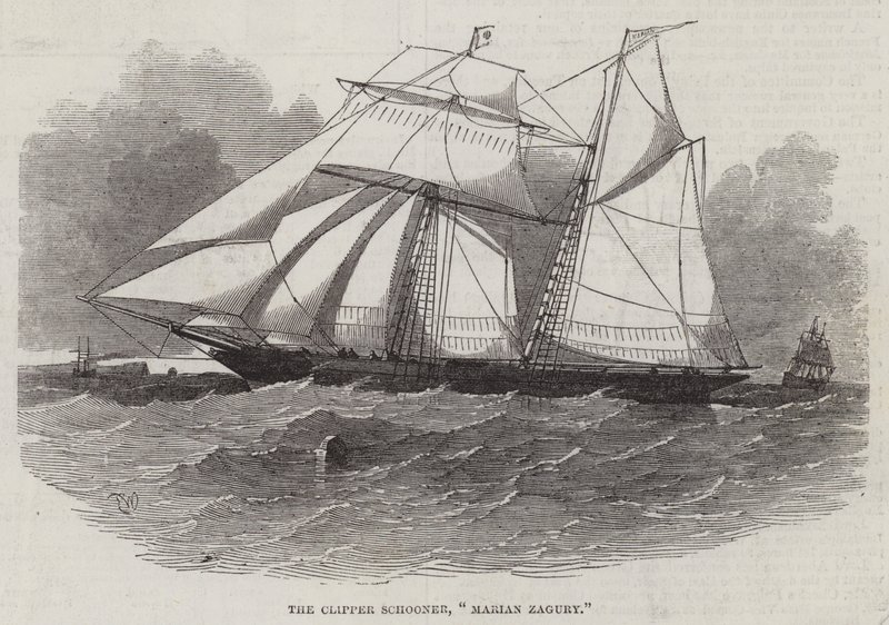 Il clipper schooner, Marin Zagury da Edwin Weedon