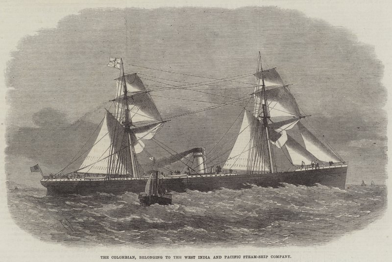 Il Colombiano, appartenente alla West India and Pacific Steam-Ship Company da Edwin Weedon