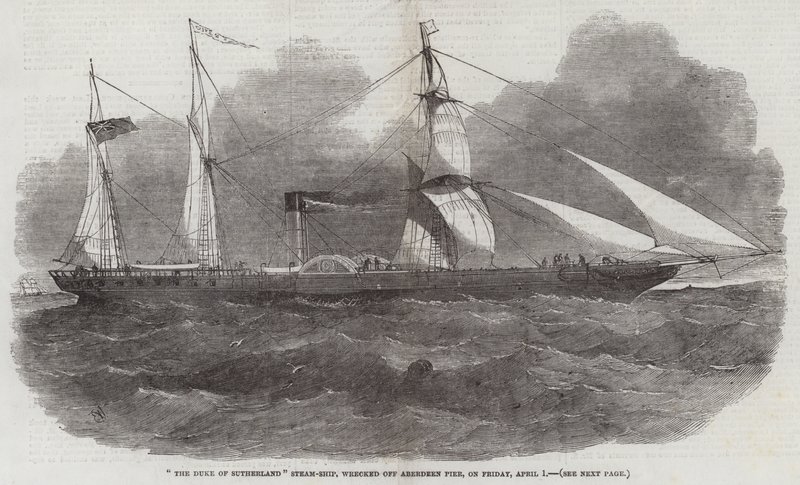 Il piroscafo Duca di Sutherland, naufragato al largo del molo di Aberdeen, venerdì 1 aprile da Edwin Weedon