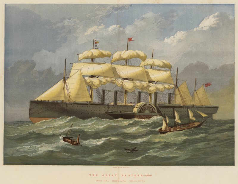 Il Great Eastern, a galla da Edwin Weedon