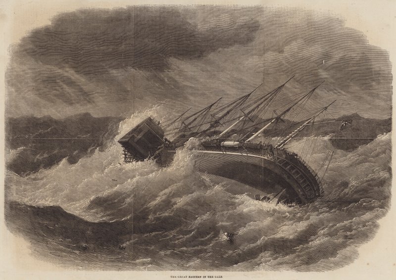 Il Great Eastern nella tempesta da Edwin Weedon