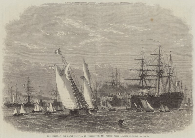 Il Festival Navale Internazionale a Portsmouth, la Flotta Francese che lascia Spithead da Edwin Weedon