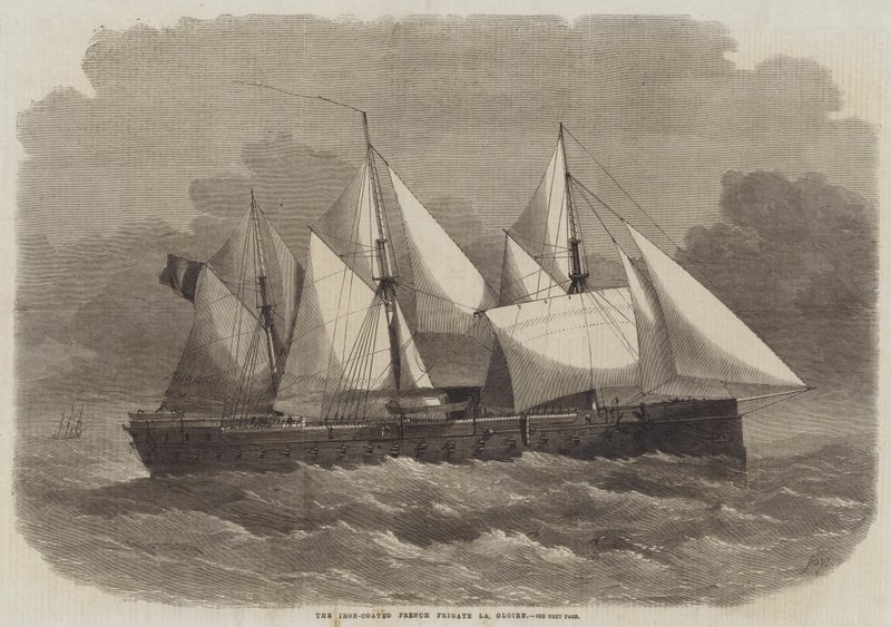 La fregata francese La Gloire rivestita di ferro da Edwin Weedon
