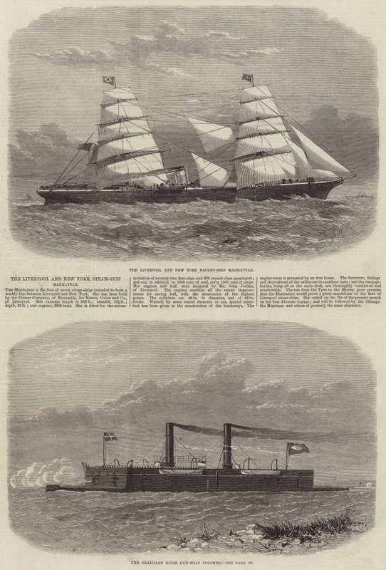 Il piroscafo Manhattan di Liverpool e New York da Edwin Weedon