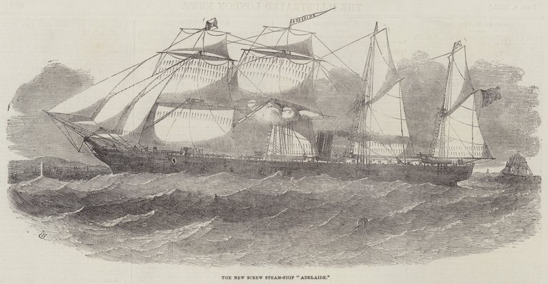 La nuova nave a vapore Adelaide da Edwin Weedon