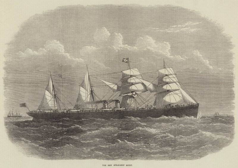La nuova nave a vapore Egitto da Edwin Weedon