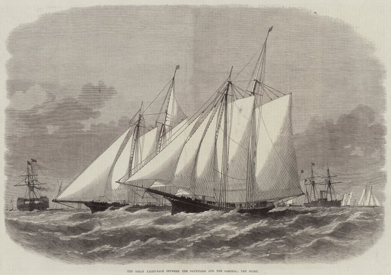 La gara di yacht oceanici tra il Dauntless e il Cambria, la partenza da Edwin Weedon