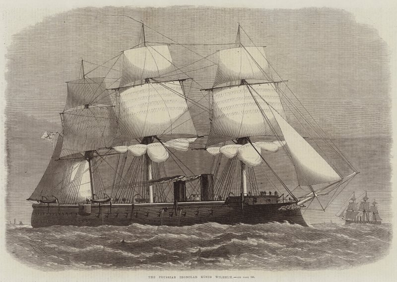 La corazzata prussiana Konig Wilhelm da Edwin Weedon