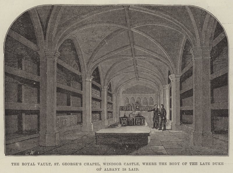 La cripta reale, Cappella di San Giorgio, Castello di Windsor, dove è sepolto il corpo del defunto Duca di Albany da Edwin Weedon