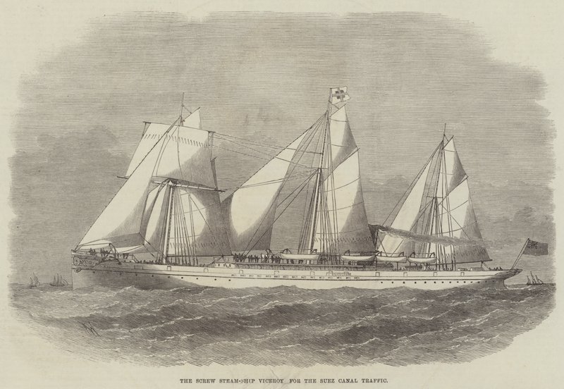 La nave a vapore Viceroy per il traffico del Canale di Suez da Edwin Weedon