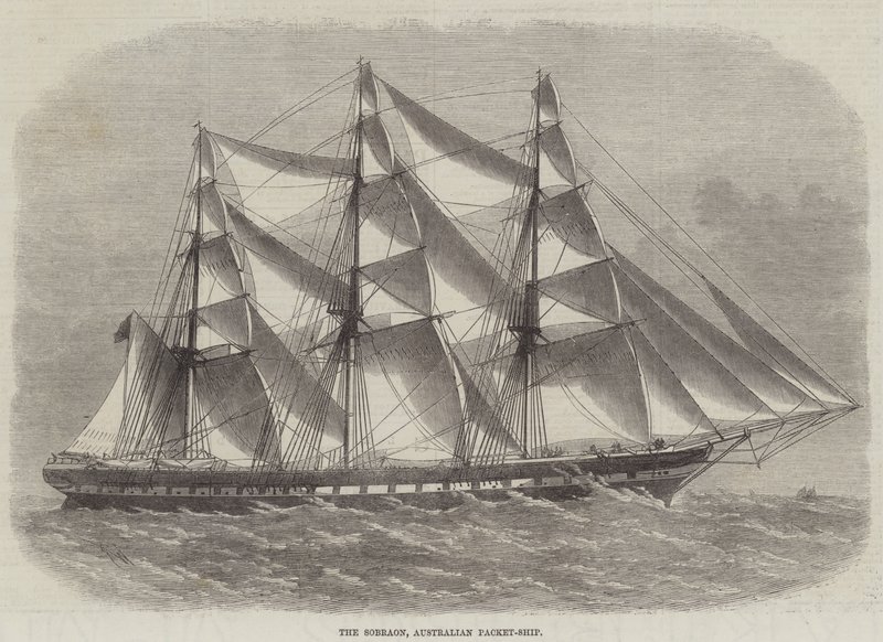 Il Sobraon, nave australiana da Edwin Weedon