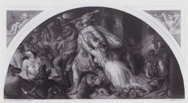 La Sconfitta di Comus e la sua Banda da Edwin (after) Landseer