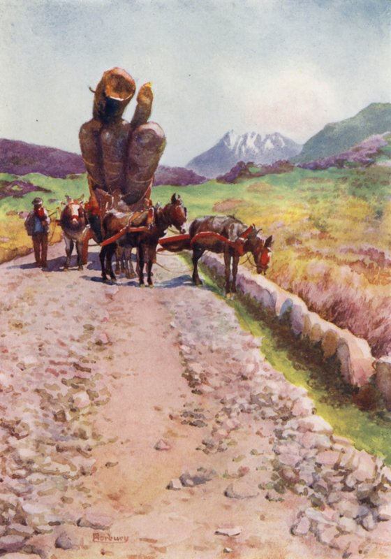 Corsica: muli che trasportano legname da Edwin Arthur Norbury