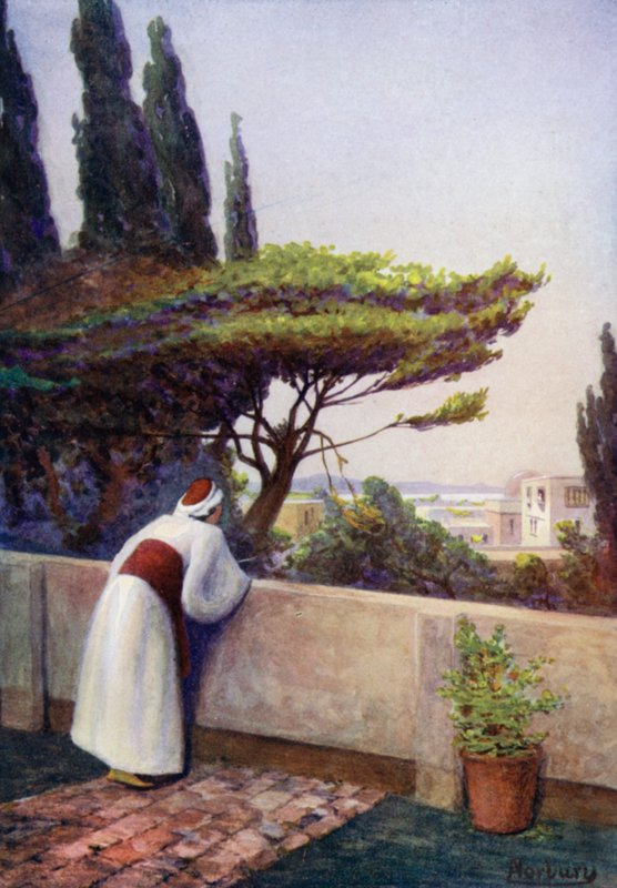 Un giorno il suo bicchiere cadde sulla finestra della principessa mentre lei ricamava da Edwin Arthur Norbury