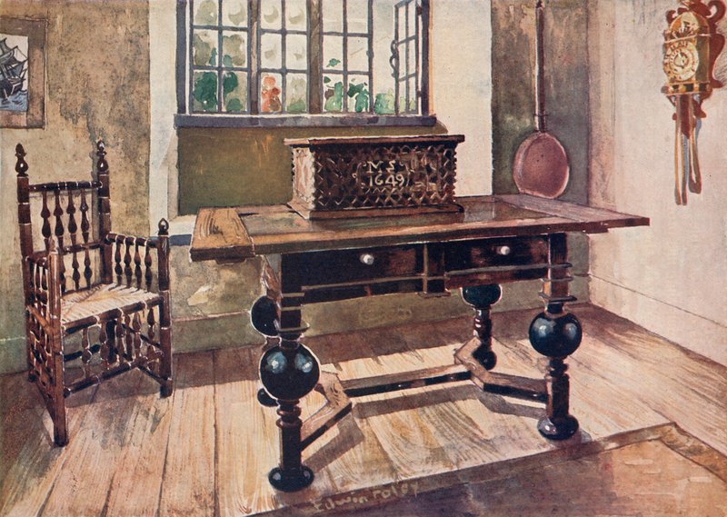 Salotto di un primo colono della Virginia da Edwin John Foley